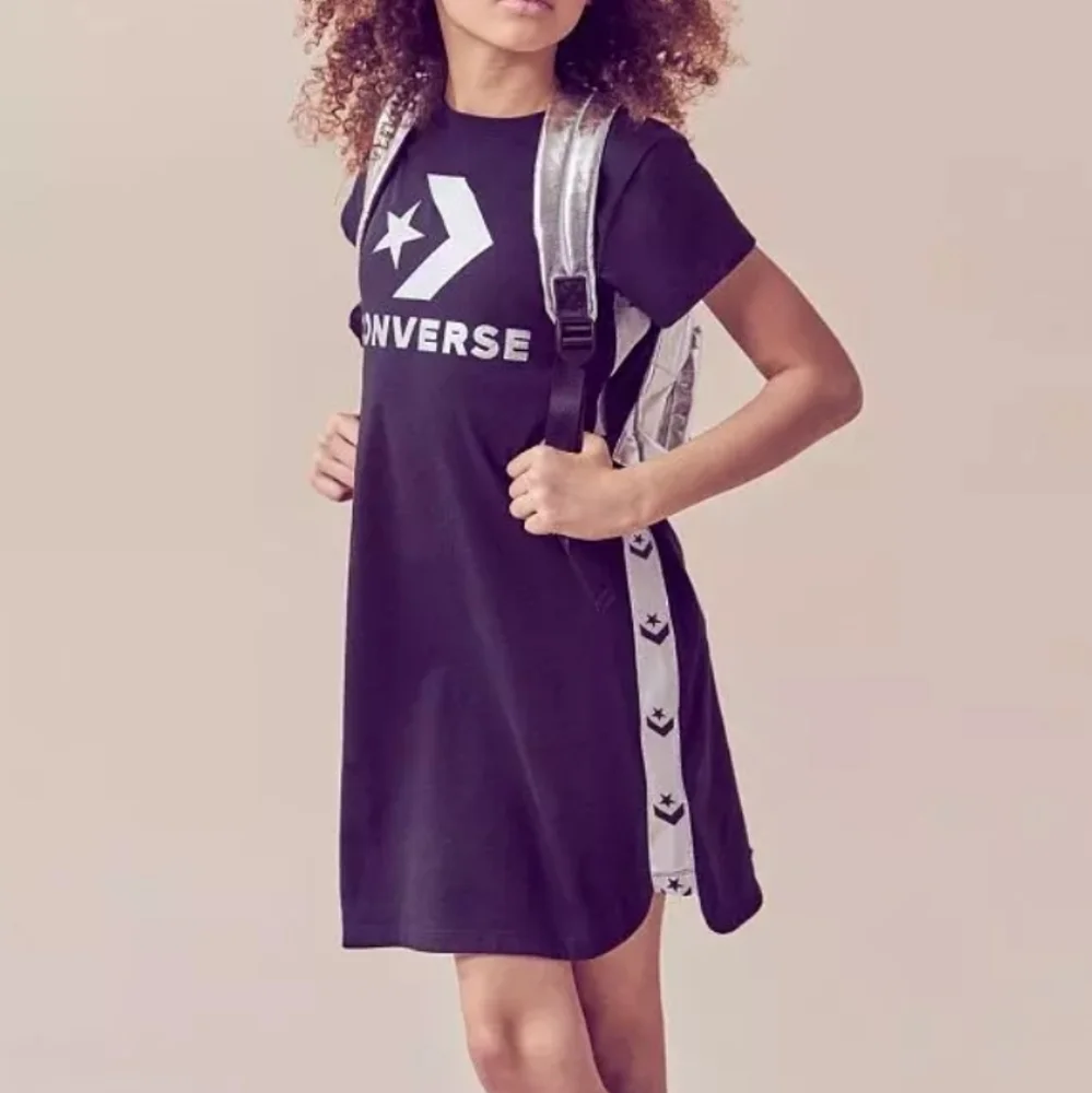 Converse girls‎ black chevron star dress size medium M 10-12 years old